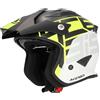 DOBLE XX ACERBIS Helmets Casco Jet Aria Bianco Nero Fluor Completamente Omologato 22.06 (M 57/58)