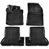 J&J AUTOMOTIVE Tappetini Auto in Gomma su Misura per Dacia Dokker 2012-2021, Set da 4 Pezzi, 3D - con Bordo Alto, Antiscivolo, Inodore, Colore Nero, TPE