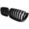TOOWGM - Coppia per paraurti BMW F25 F26 X3 X4 2014-2018, colore nero opaco M 2 linee stecche, griglia anteriore renale (nero lucido)