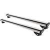 Farad - Barre portatutto Aerodynamic Silver in alluminio con kit compatibile con BYD SEAL U 5 porte anno dal 2024 in poi con corrimano basso (railing integrati)