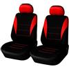 Other Set di 2 copri-sedili anteriori universali per auto, furgoni, camper e bus, con tessuto di colore nero