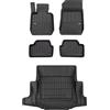 MOTOS Set di tappetini in gomma e tappetini per il bagagliaio per BMW Serie 1 E87 2004-2011 Migliorare il comfort di viaggio con tappetino antiscivolo auto 3D- tappetini per tutte le stagioni auto, pr