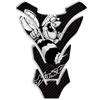 Degona Paraserbatoio Tank Pad Adesivo Resinato 3D Protezione Serbatoio compatibile con moto HONDA HORNET bianco silver