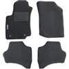 Rebeca Shop® Tappetini Auto Compatibili per 107 dal 2010 al 2014 | Tappeti Sagomati | In Moquette Nera | Logo Ricamato Battitacco Clip Di Fissaggio (Compatibili 107 2010-2014)