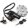 Pexorin Set di chiavi for serratura tappo serbatoio carburante moto, interruttore accensione, for MT-03 MT-09, YZF-R1 YZF-R6, FZ1 FZ6 FZ8 FZ10 FZ07 FZ09 Set di chiavi per interruttore di accensione de