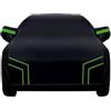 generico Telo Copriauto per Audi RS3 8Y 2022-2026,Copriauto da Esterno Impermeabile Antipolvere Antigraffio Coperture Auto Complete Traspirante(Black Green)