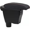 OYHCM Auto Centrale Bracciolo Compatible with Smart 453 Fortwo Forfour 2015-2019 Braccioli Poggiabraccio Vano Portaoggetti Nero Doppio Spazio di Archiviazione con Portabevande