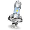 Ruiandsion 1 lampadina P45T H5 R2 LED moto 6V non polarizzata super luminosa bianca 3570 3SMD chipset hi/lo fascio sostitutiva per luci diurne moto/scooter