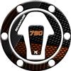 Paraserbatoio.it Adesivo effetto 3D Protezione Paraserbatoio resinato compatibile con KTM 790 Adventure - Protezione tappo - Arancione v2