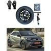D'ANGELO 1988 Kit Ruotino di Scorta 16 compatibile con Toyota Aygo X con Cric, Chiave, Guanti e Sacca