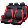 MCDA 9 Pezzi Auto Set Coprisedili per Fiat Doblo II 2010-2018 2019 2020 2021 2022 2023, Set Copri-Sedile Accessori Auto Interno per Anteriori e Posteriori,D-Red