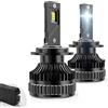 VLAND Motor Kit lampadine allo xeno D2H con ballast, adatto per fari VLAND, lampadine di ricambio per anabbaglianti, 12V 6000K bianco, 2 pezzi/SET (LED)