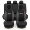 Auto Accessori Lupex Coprisedili Compatibili con 500L (2012 al 2022), Set Anteriori o Completo 13 Pezzi, in Policotone Traspirante MADE IN ITALY (Nero Grigio Scuro)