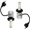 GZCRDZ Fari LED S2 Series H4 lampadine fari a LED con 2 pz Kit di conversione LED 72 W 8000LM COB chips Fog Light - 1 anno di garanzia (H4)
