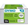 DYMO LW etichette originali multiuso | 32x57 mm | 12 rotoli da 1.000 etichette facili da staccare (12.000 pezzi) | autoadesive | per etichettatrici LabelWriter