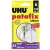 UHU 47910 - Cuscinetti adesivi Patafix Homedeco, rimovibili, colore: Bianco