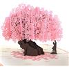 shynek Biglietto d'amore fatto a mano per lei, romantico anniversario pop up Cherry Blossom 3D, biglietto di fidanzamento di Natale, San Valentino, regalo per moglie, fidanzata con busta e nota vuota