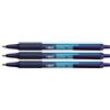 BIC - Set di 3 penne a sfera retrattili Soft Feel Clic Grip, blu