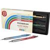 Pentel GraphGear 500 - Matite meccaniche in edizione limitata, colori classici, 0,3, 0,5, 0,7, 0,9 mm, confezione da 4 matite