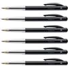 BIC Set di 6 penne a sfera retrattili M10 CLIC medio punta media 1 mm nera