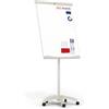 ALLboards Lavagna Portablocco 100x70cm Bianca, Magnetica, Cancellabile a Secco, con Ruote Mobile