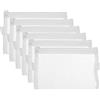HYFAN Busta portadocumenti con cerniera, traspirante, trasparente, in rete, per documenti e forniture da ufficio (bianco, formato A4, confezione da 6)