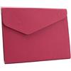 Enyuwlcm Cartella portadocumenti in pelle PU, formato A4, impermeabile, con chiusura magnetica invisibile, colore: rosso
