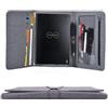 RZMAYIS Custodia a portafoglio per Rocketbook Fusion, tessuto in tessuto, multi organizzatore, per uomini e donne, con passante per penna, compatibile con notebook formato A5 (grigio, Executive -A5) (grigio)