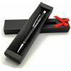 Generico penna personalizzata a scatto in alluminio con incisione laser con confezione regalo - messaggio auguri 0 - refil ricarica (Nero)