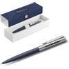 Waterman Allure Deluxe Stylo à bille avec gravure - Cadeau pour homme et femme - Inspiré par la mode parisienne - Personnalisé - Gravure (blu, penna a sfera)
