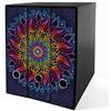 Shareprinting Set 3 raccoglitori ad anelli - MANDALA ARCOBALENO (H34 cm con 4 anelli) multicolore