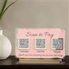Pahdecor Custom QR Code Sign Paid Scan Sign Venmo Instagram PayPal CashApp Pop Up Review Targa Codice azienda Sito web Bellezza Parrucchieri (trasparente)