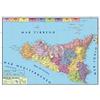 Agendepoint.it Carta geografica murale Sicilia 100x140 bifacciale fisica e politica