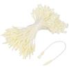 QUARKZMAN Spago per Etichette in Cotone con Chiusura a Scatto Ganci per Etichette Prezzo in Plastica Beige 3.2 Pollici Confezione da 100