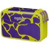 ergobag Astuccio maxi set da 40 pezzi, matite colorate e pennarelli Lyra, scomparto per monete, righello, forbici SuperpowerBear - Lilla