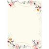 Paper-Media 50 fogli di carta da lettere con fiori tropicali, formato DIN A4 (210 x 297 mm), 90 g/m², multicolore