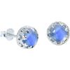 GEMS VIBES Orecchini Gems Vibes in labradorite blu flash per donna, orecchini in argento sterling 925 per donna, regalo perfetto per lei, orecchini boho fatti a mano con pietre preziose.