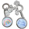 Handmade Generico Portachiavi Maestra Personalizzato con Nome | Arcobaleno Boho, Ciondoli a Tema, Regalo Fine Anno o Natale, Idea Regalo Maestra o Maestro, Scuola Asilo Nido