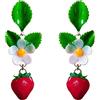 Handmade ORECCHINI FRAGOLE CON CLIPS