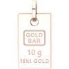 sayes.com Lingotto Pendente Gioiello in oro 18 karati personalizzabile - da 5 o 10 grammi in oro bianco, giallo o rosa (5 grammi, Oro Rosa 18kt)