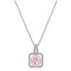 Meissa Collana argento 925 donna Collana lunga con ciondolo di diamanti blu e rosa Collana da sposa punto luce Regalo di gioielli in argento sterling