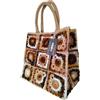 C'era una volta un filo Borsa granny in cotone - tecnica grannysquare - lavorata ad uncinetto con interno in juta