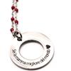 Generic Collana con ciondolo ciambella e frase dedica alla Mamma - Collana dedica alla Mamma - Collana Frase per la Mamma