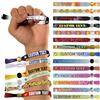 Aokizkdzsw Braccialetti in tessuto personalizzati - Stampa di testo e logo personalizzati - Braccialetti per feste ed eventi (da 5 a 2000 pezzi)