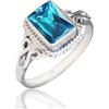 NIJEWELED 925 Sterling Silver Dailywear Ring for Office Women, friend, Attractive Ring Jewelry for Any Occasion (US Ring size 11, Swiss Blue Topaz)