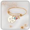Generic Regalo di compleanno della mamma dalla figlia - Braccialetto di fiori di nascita combinato - Braccialetto di fiori di bouquet personalizzato - Braccialetto personalizzato per madre figlia