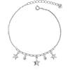 Meissa Cavigliera in argento sterling per donne Cavigliera cubana impermeabile con stelle e palline Bracciali alla caviglia Gioielli estivi da spiaggia