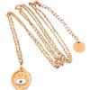 Clovers Collana turchese occhio greco da donna in zama dorato, collana d'oro, gioielli d'oro, collana mistica, gioielli da donna, idea regalo, gioielli regalo