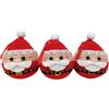 C'era una volta un filo Set 3 palle di Natale con babbo Natale. decorazioni natalizie. palline sfere ornamenti per albero di Natale. decorazione casa. fatto a mano ad uncinetto in lana. Idea regalo o da collezione handmade