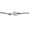 Empress Jewelry Bracciale in Argento Sterling Genuino Solido Punzonato 925 Pescare con Pelle
